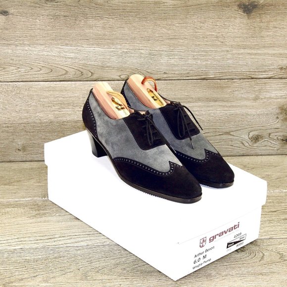 * NEW * $550 GRAVATI Arthur Beren Women's 6 M Suede 4269 * add $15 Trees - Picture 13 of 14